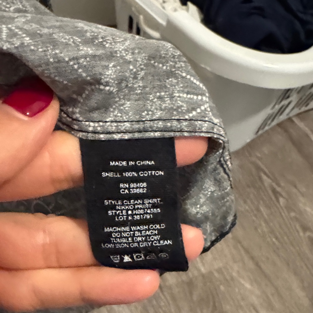 Theory Men's Dark Patterned Button Down Shirt - image 3